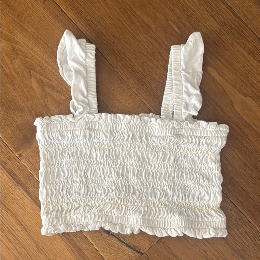 GAP Kids White Smocked Tank Top